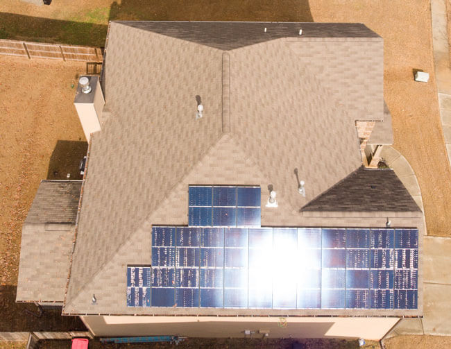 house with solar panels