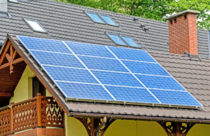house with solar panels