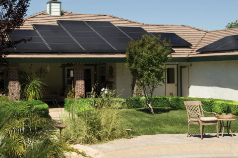 house with solar panels