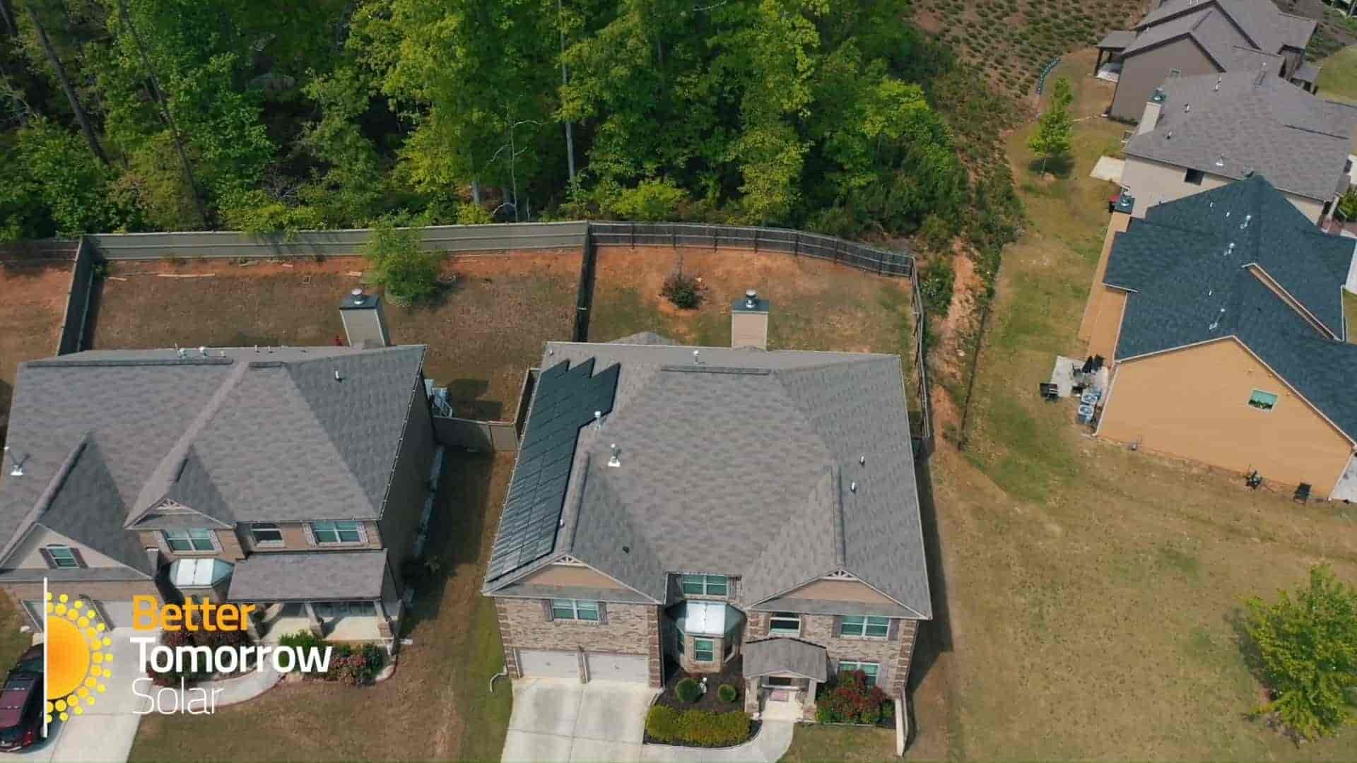 a house with solar panels