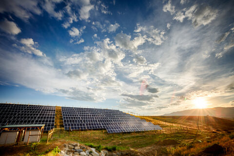 Solar Panel in Clouds